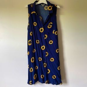 Navy Sunflower Dress